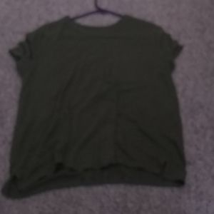 Green light short sleeve shirt boyfriend fit
